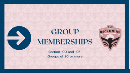 Section 100 and 105 - Group Season Membership of 20 or more